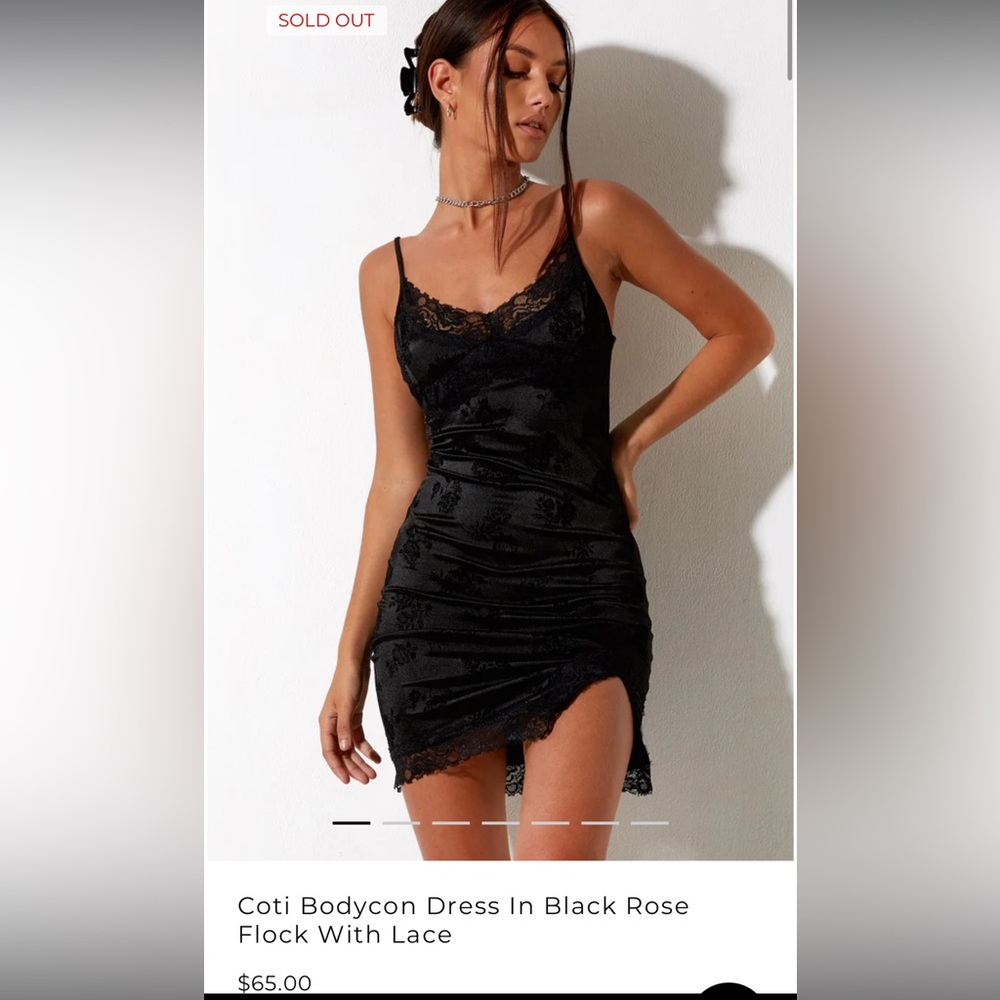 Like new Motel Rocks Coti Black Lace Bodycon Dress - sold out online